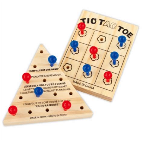 2 Piece Wooden Games Tic Tac Toe Jump All But One Game 2 Pc Kroger 2 Piece Wooden Games Tic Tac Toe Jump All But One Game 2 Pc Kroger