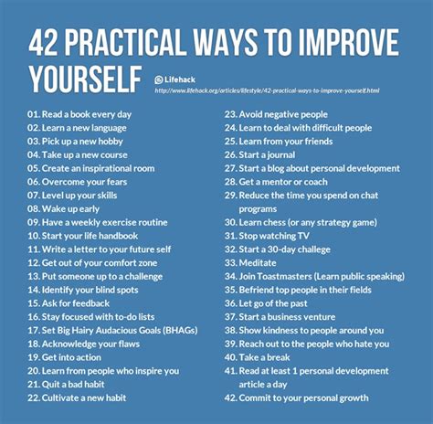 42 Practical Ways To Start Working On Self Improvement Lifehack 42 Practical Ways To Start Working On Self Improvement Lifehack