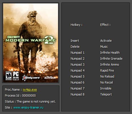 Call Of Duty Modern Warfare 2 Trainer 8 V1 0 Enjoy Download Cheats Call Of Duty Modern Warfare 2 Trainer 8 V1 0 Enjoy Download Cheats