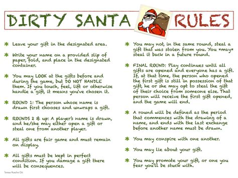 Dirty Santa Game Rules