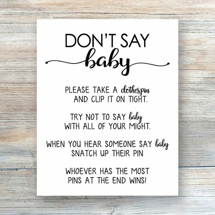 Don't Say Baby Game Challenge