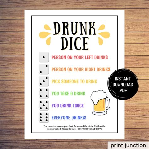 Drunk Dice Drinking Game Virtual Party Games Left Right Drink Party Drunk Dice Drinking Game Virtual Party Games Left Right Drink Party