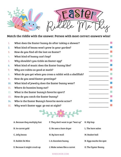 7 Easter Games Adults