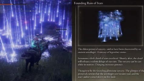 Elden Ring Founding Rain Of Stars Spell Demonstration Legendary Sorcery Elden Ring Founding Rain Of Stars Spell Demonstration Legendary Sorcery