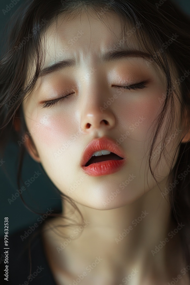 Erotic Sex Masturbation Sexy Sensual Young Asian Woman Getting Sexual Pleasure Orgasm Top View Stock Photo Adobe Stock