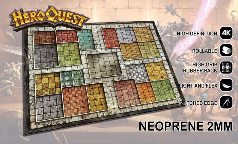 Heroquest Neoprene Playmat Classic Dungeon Theme 36 X 24 900 X 60 Rubicon Game Supplies Heroquest Neoprene Playmat Classic Dungeon Theme 36 X 24 900 X 60 Rubicon Game Supplies