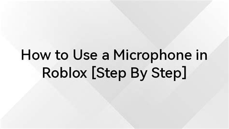 How To Use A Microphone In Roblox Step By Step Hollyland How To Use A Microphone In Roblox Step By Step Hollyland