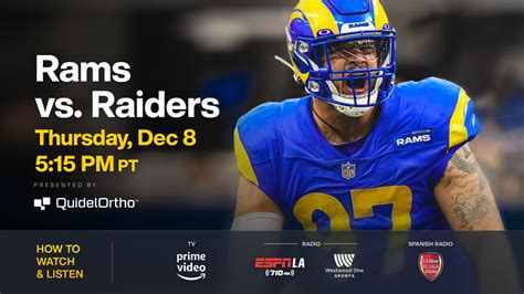 How To Watch Las Vegas Raiders At Los Angeles Rams On Thursday Night How To Watch Las Vegas Raiders At Los Angeles Rams On Thursday Night