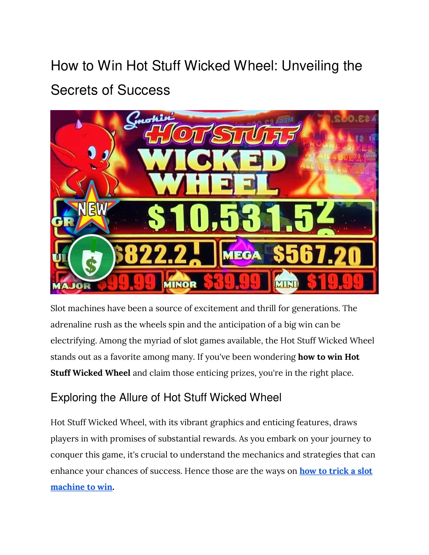 How To Win Hot Stuff Wicked Wheel Unveiling The Secrets Of Success Pdf Docdroid