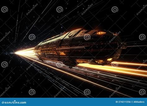 Intergalactic Spaceship Breaking The Light Speed Barrier And Traveling Intergalactic Spaceship Breaking The Light Speed Barrier And Traveling