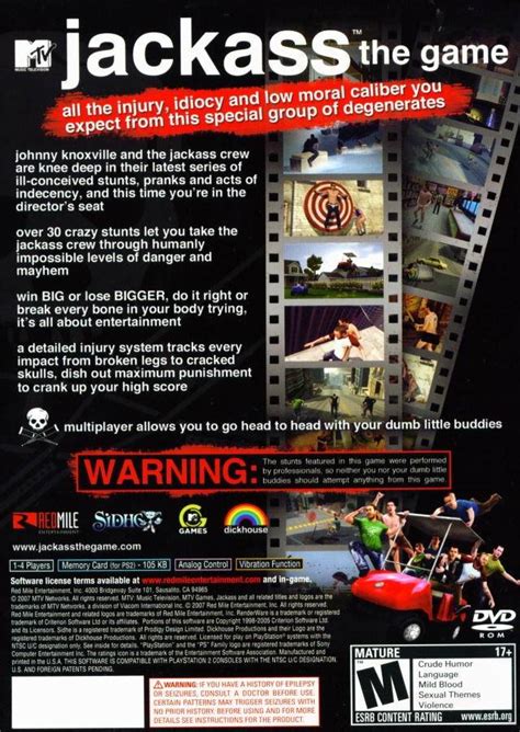 Jackass The Video Game Sony Playstation 2 Game Jackass The Video Game Sony Playstation 2 Game