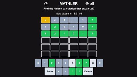 Mathler Game Solution