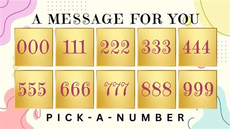 Pick Your Number To Reveal A Special Message For You What You Need Pick Your Number To Reveal A Special Message For You What You Need