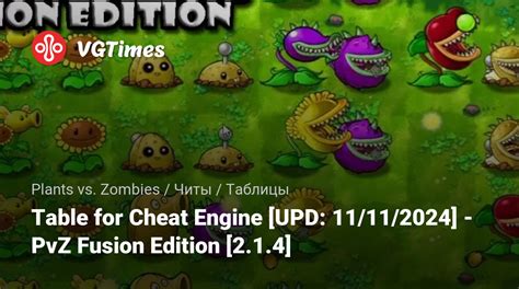 Plants Vs Zombies Table For Cheat Engine Pvz Fusion Edition 2 1 5 Plants Vs Zombies Table For Cheat Engine Pvz Fusion Edition 2 1 5