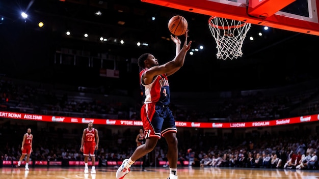 Premium Photo Basketball Game Highlights Athlete Scores At The Net Premium Photo Basketball Game Highlights Athlete Scores At The Net
