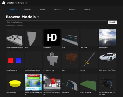 Roblox Developer Marketplace