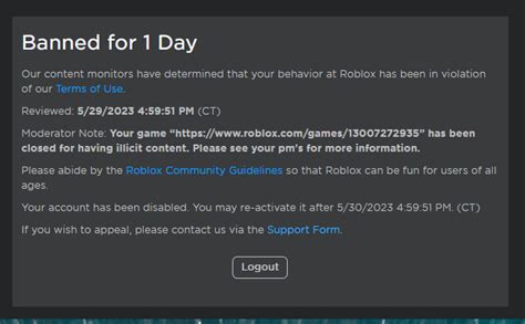 Roblox I Was Not Unbanned Platform Usage Support Developer Forum Roblox I Was Not Unbanned Platform Usage Support Developer Forum