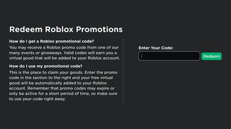 Roblox Redeem Promo Code Now