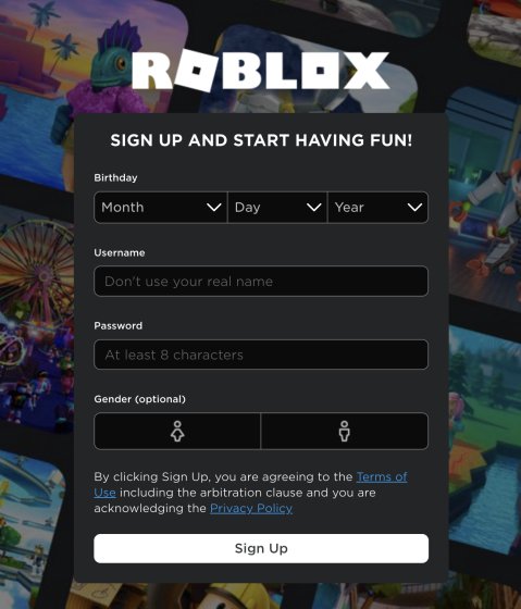 Roblox Sign Up On Pc Phone Create A Roblox Account To Log In It Roblox Sign Up On Pc Phone Create A Roblox Account To Log In It