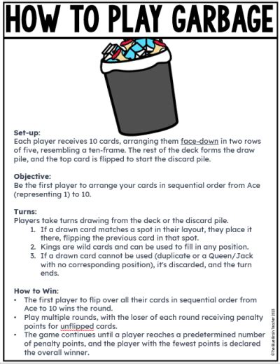 Trash Card Game Rules