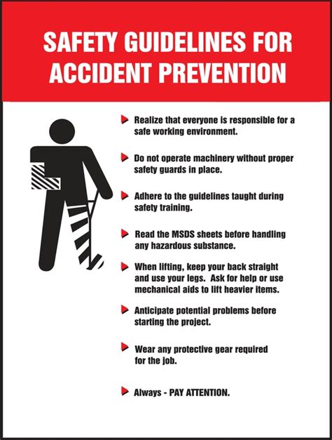 Safety Guidelines For Accident Prevention Safety Posters Pst215 Safety Guidelines For Accident Prevention Safety Posters Pst215