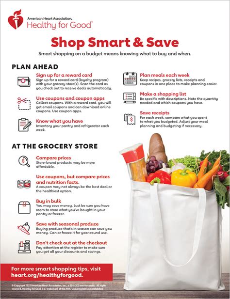 Shop Smart And Save Infographic American Heart Association Shop Smart And Save Infographic American Heart Association