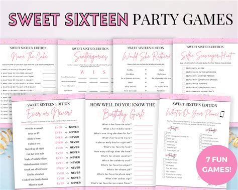 Sweet Sixteen Party Games Sweet Sixteen Party Games